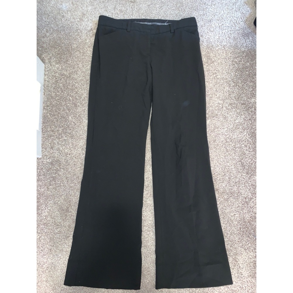 Express Design Studio Editor Black Dress Pants Womens 6L Long Flare Trousers